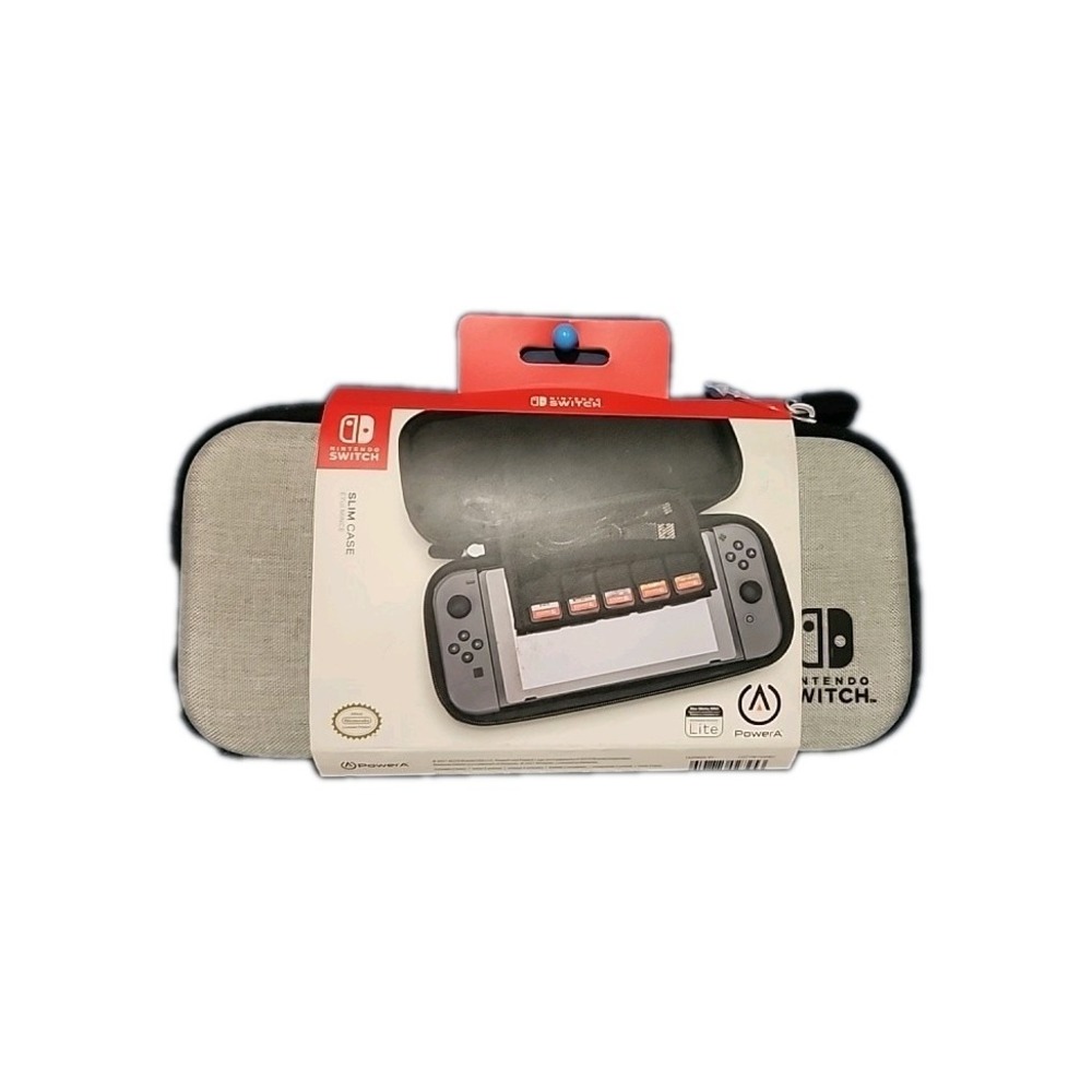 Nintendo Switch Or Switch Lite Grey Slim Case with Integrated Play‎ Stand New